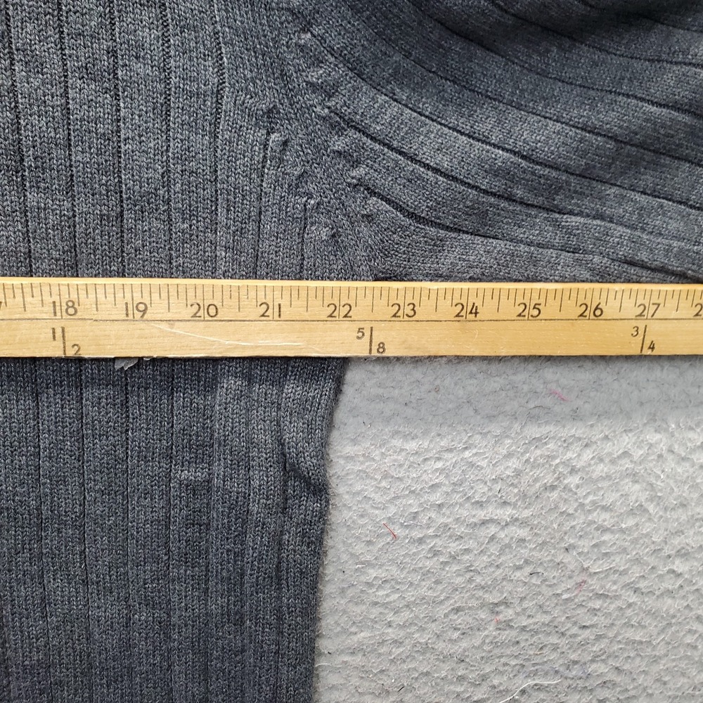 Michael Brandon Sweater Mens XL Gray Chunky Knit Classic Fit Mock Neck 1/4 Zip - Picture 4 of 7
